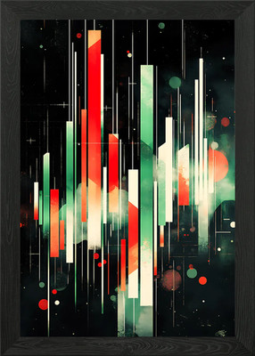 Abstrakte Kerzenstabkarte Stock M gerahmtes Wandbild Poster Leinwanddruck Bild