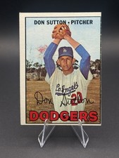 Topps 1967 Don Sutton Facsimile Auto #445 Los Angeles Dodgers Baseball Card