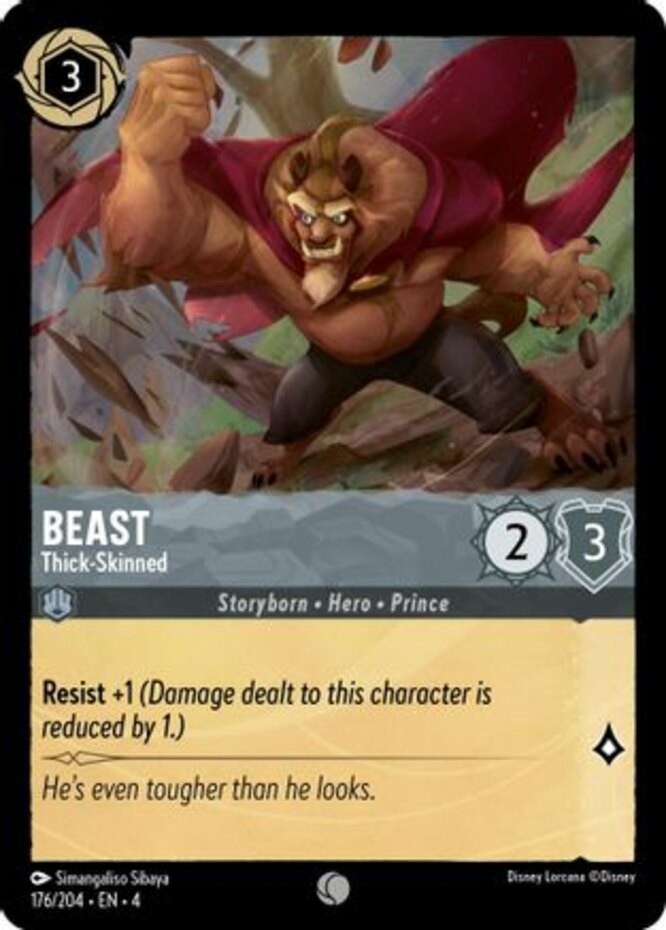 x4 Beast - Thick-Skinned - 176/204 - Common Lorcana DLC04 Ursula's Return M/NM