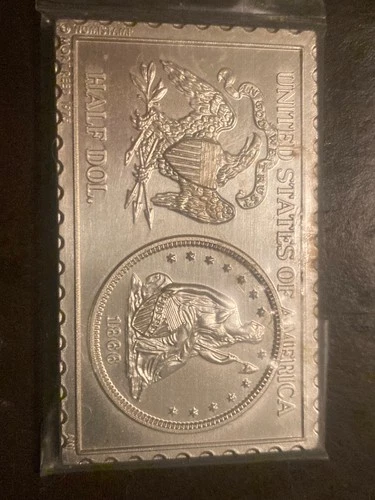 1866 Seated Liberty Half Dollar Numistamp Medal Coin 1975 Mort Reed