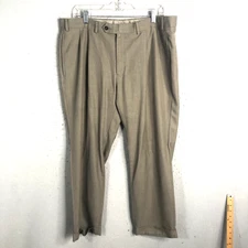 Lauren Ralph Lauren Dress Pants Mens 37x28 Brown Taupe Career Office Cuffed