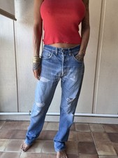 Vintage Levi  s Jeans 501 Tag 30 Fades Red Tab Remade Mended FREE SHIP Boyfriend