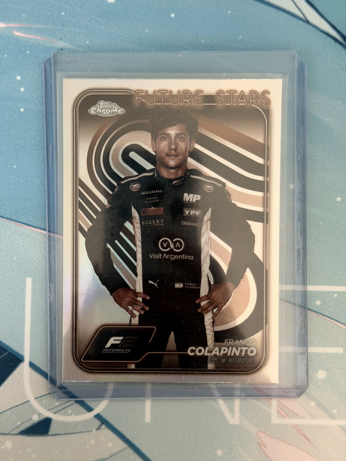 2024 Topps Chrome Formula 1 F2 Drivers Franco Colapinto #24 Sepia Refractor