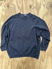 Vintage Fruit of the Loom Sweatshirt Womens 3XL USA Made Blank Crewneck Black