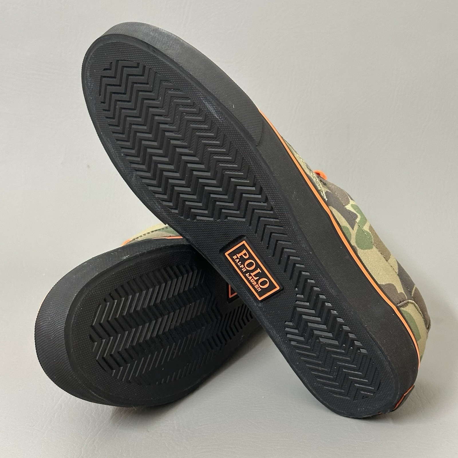 Polo Ralph Lauren Keaton Pony Camouflage Duck Camo Sneaker Orange Hunter Uomo 8