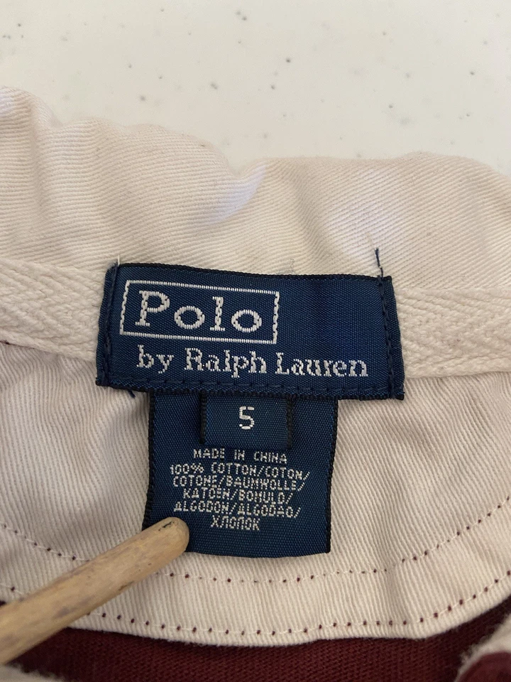 Vintage Polo Ralph Lauren Rugby Knit Padded Elbow Embroidered Shirt Youth Small - Image 3 of 4