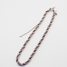 Tiffany & Co. Bracciale con logo in argento sterling e corda 18 carati 69KP559