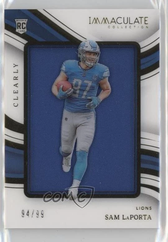 Sam LaPorta Panini Immaculate Collection Clearly Immaculate Rookie Jerseys #IRJSL Base