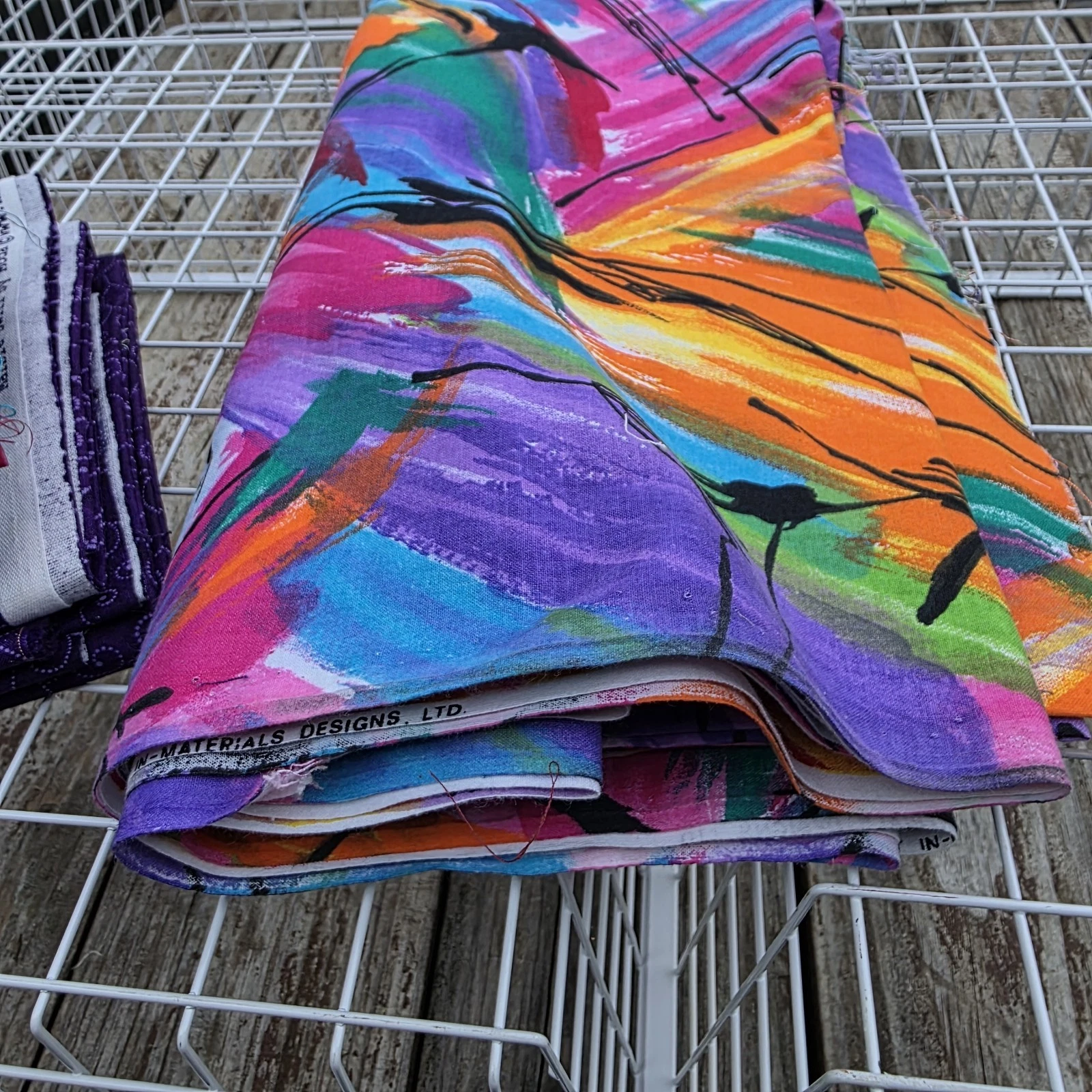 Fabric Lot Purple Jewel Tones Quilting Sewing Yardage Prints Solids 10.27 Lbs - product detail image 12