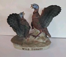 Austin Nichols Wild Turkey 12yr Fighting 1983 Porcelain Empty Decanter w/ Box