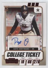 2021 Contenders Draft Picks College Game Ticket Red Dayo Odeyingbo Auto 0d0f