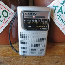 Sony Vintage Pocket Radio AM/FM ICF-S10MK2 Silver VG