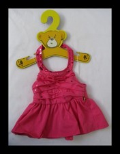 Build A Bear Workshop Fuchsia Pink Halter Dress with Sequins with Hanger