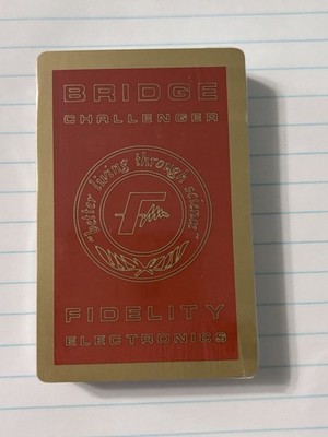 Vintage NOS Sealed Bridge Challenger RED Deck of Cards Fidelity Electronics