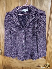 St John's Collection Womens Button Up Blazer Size 4