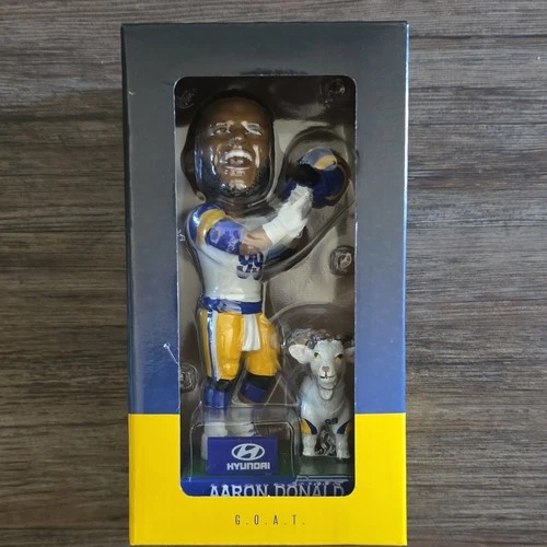 Aaron Donald Rams #99 G.O.A.T. NFL Football Bobblehead
