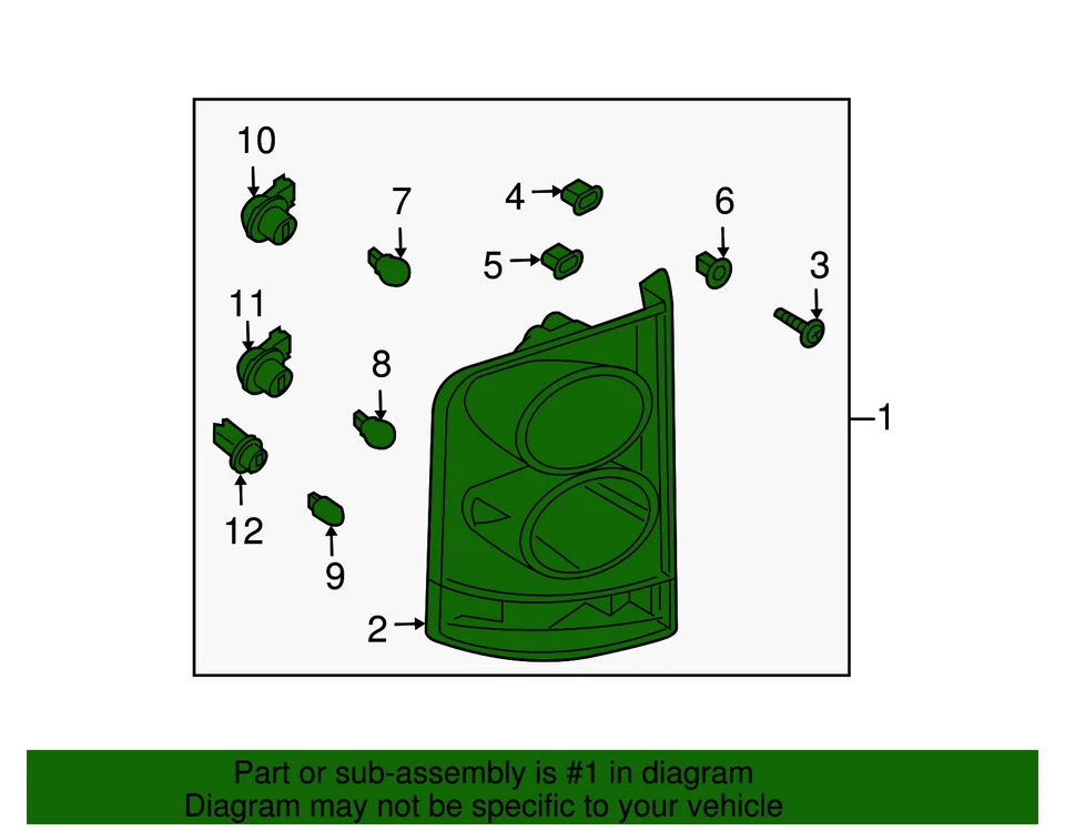 Conjunto de lámpara combinado original Nissan Armada 2006-2015 26555-ZC225 Foto 2 de 2
