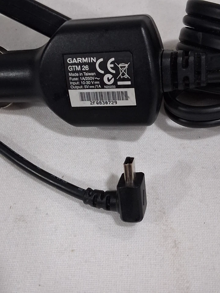 OEM Garmin Nuvi GTM26 MiniUSB GPS Lifetime Traffic Receiver Car Charger Antenna - Image 2 of 2