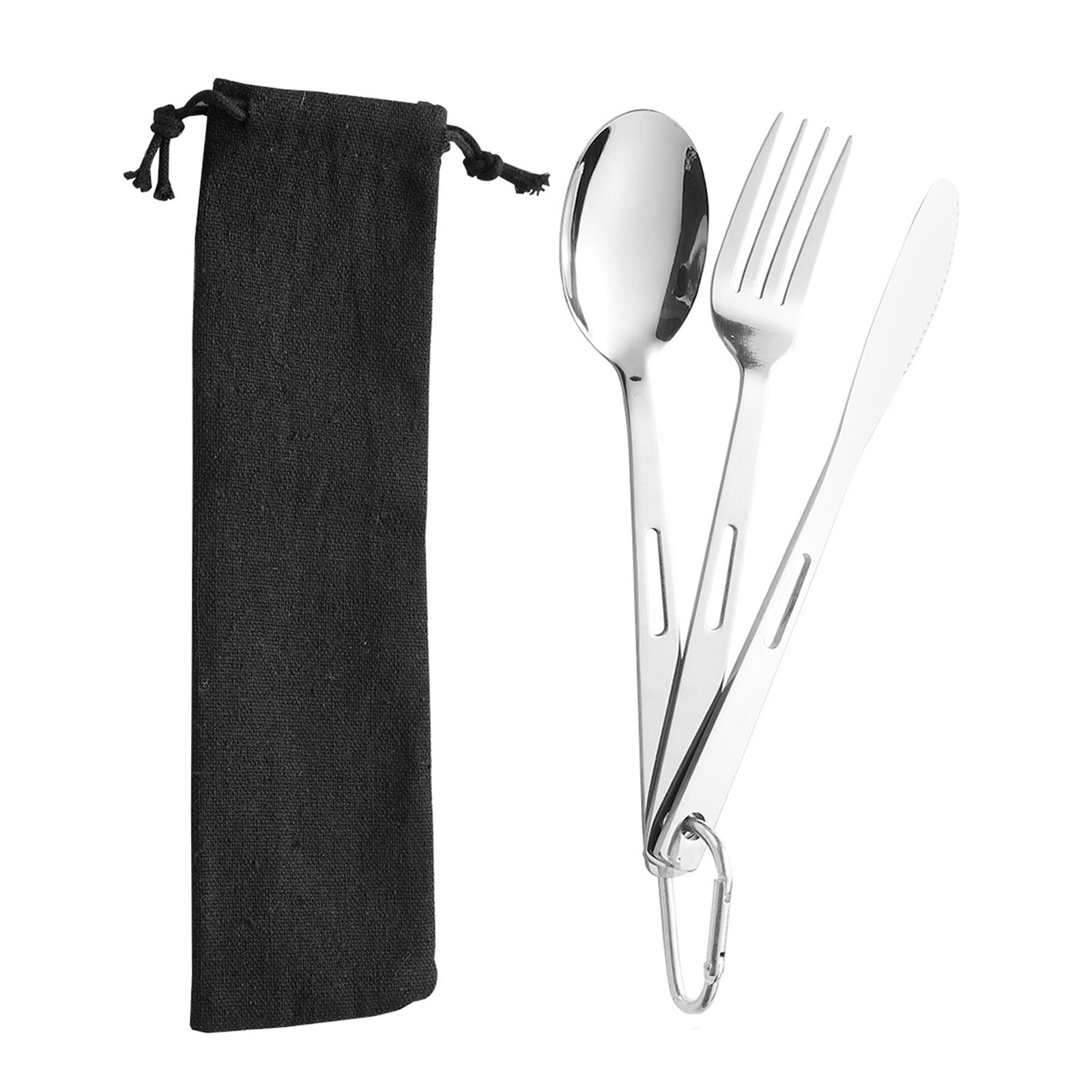Cutlery Set Stainless Steel Portable Silverware Reusable Camping Tableware
