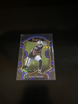 Bryan Edwards 2020 Select Concourse Blue Prizm Die Cut RC Raiders 76 PWE
