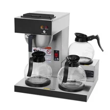 SYBO 12-Cup Commercial Coffee Maker, Pour Over Drip 3 Lower Warmers and 3 Glass