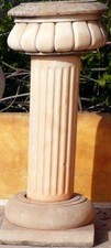 1m GROß NATURSTEIN SÄULE SCHALE GARTEN PARK WOHNRAUM antik alt Barock Rokoko