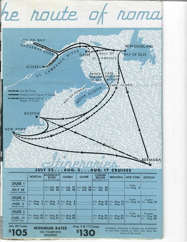 Brochure Franconia Cunard White Star Line 1935 36" x 22" CROCIERA BREZZA MARINA!!! - Foto 3 di 4