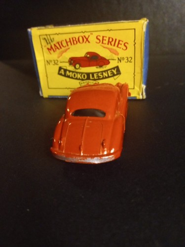 Matchbox #32A Jaquar XK140 Coupe 1957 Orange/Red VN/MINT In Original B2 Box - Picture 7 of 18