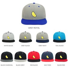 Youth Kid's Lemon Patch Flat Bill Snapback 2-Tone Baseball Cap - FREE SHIPPING