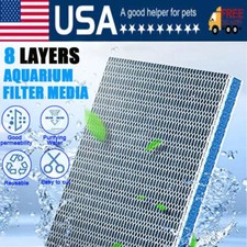 8D Aquarium Filter Media 8-Layer Filter Pads Bio Sponge Foam for Fish Tank Pond