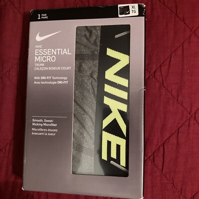 Men's XL Nike Underwear Essential Micro Limited Edition Trunk Briefs Gray