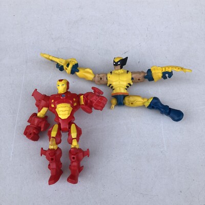 Marvel Super Hero Mashers Iron Man Figur & Wolverine 