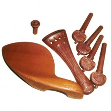 4/4 Antique Violin Fitting Jujube Wood Tailpiece Chinrest Pegs Endpin