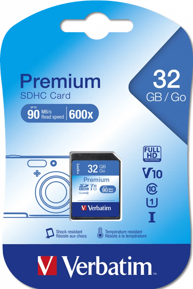 Verbatim Premium U1 SD Card V10 SDXC Memory Card 16GB 32GB 64GB 128GB 256GB - Image 4 of 4