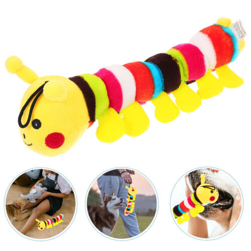 Dog Squeaky Toy Interactive Dog Toy Plush Caterpillar Toy Pet Molar Toy