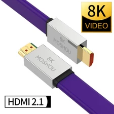1-4m HDMI 2.1 Cable 8k@ 60Hz 4k@ 120Hz 8K/4K 48Gbps Ultra High Speed UHD Moshou 