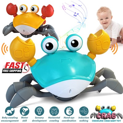 Crawling Crab Baby Toy Durable with Music Fun Moving Toy for Babies Toddlers