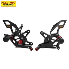 FULL-REV For KAWASAKI ZX-6R ZX6R 636 2024 Adjustable Rearset Foot Pegs Footrests