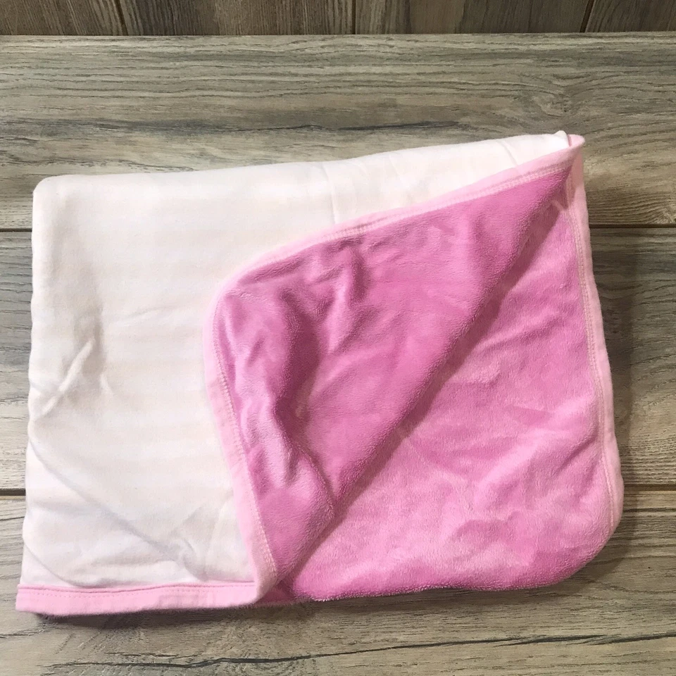 Manta bebé Koala bebé búho flores rosa blanco rayas (desteñido) Minky suave Lovey Foto 4 de 4