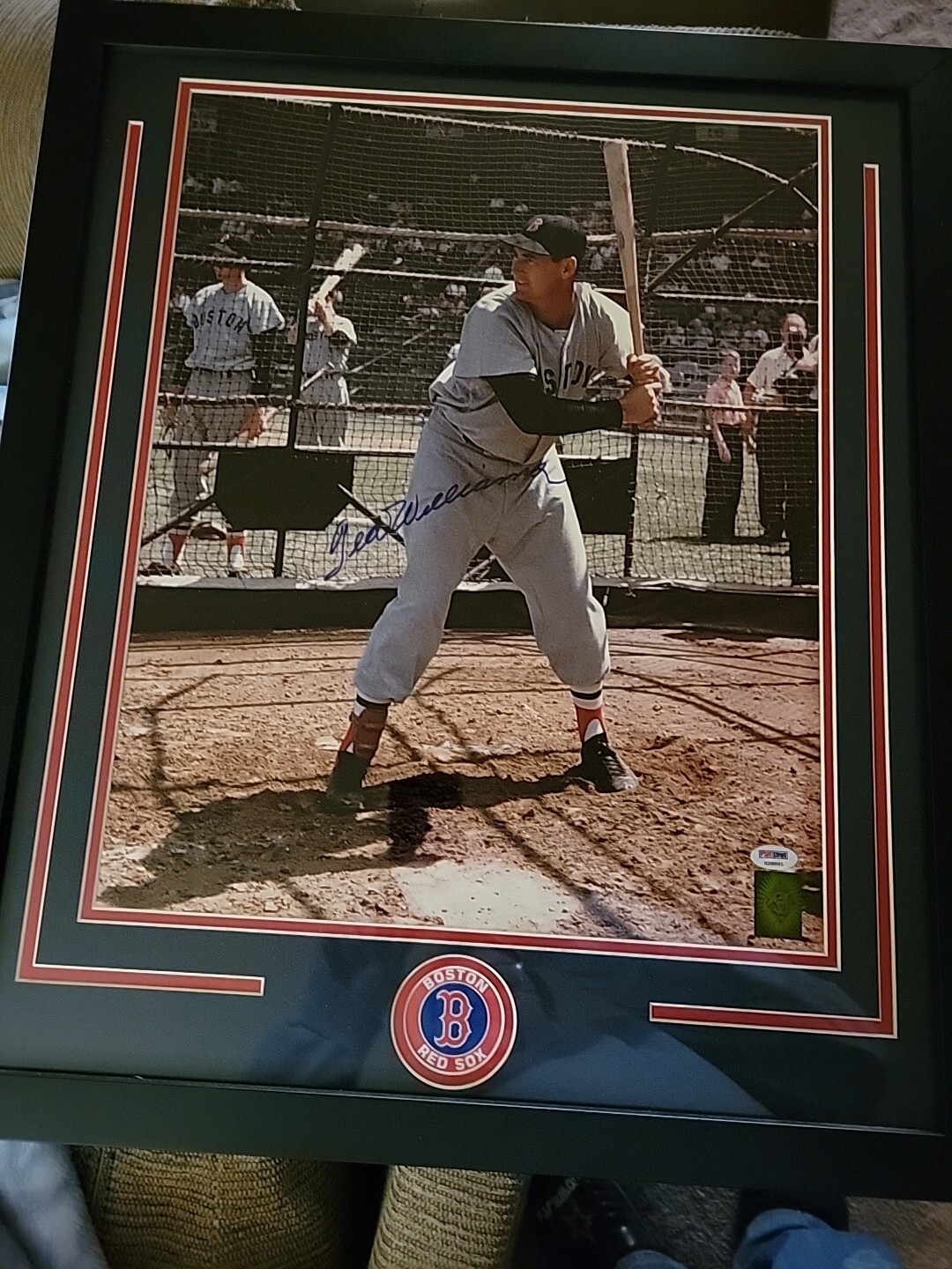Boston Red Sox ted williams Autographed Signed 16x20 Framed Photo Psa/dna LOA
