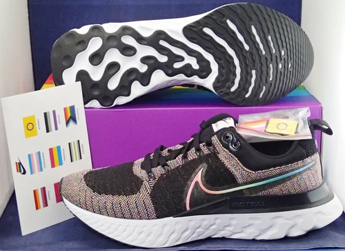 2021 Nike React Infinity Run Flyknit 2 Be True LGBTQ Pride SZ 9.5 (DD6790-001)