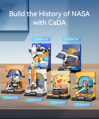 CaDA Bricks NASA Space - Komplettsatz 6 Kits - einzeln verpackt wie abgebildet