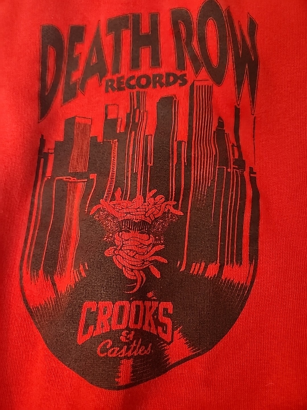 FILA Felpa con cappuccio Crooks & Castles Death Row Records pullover ROSSO uomo 4XL