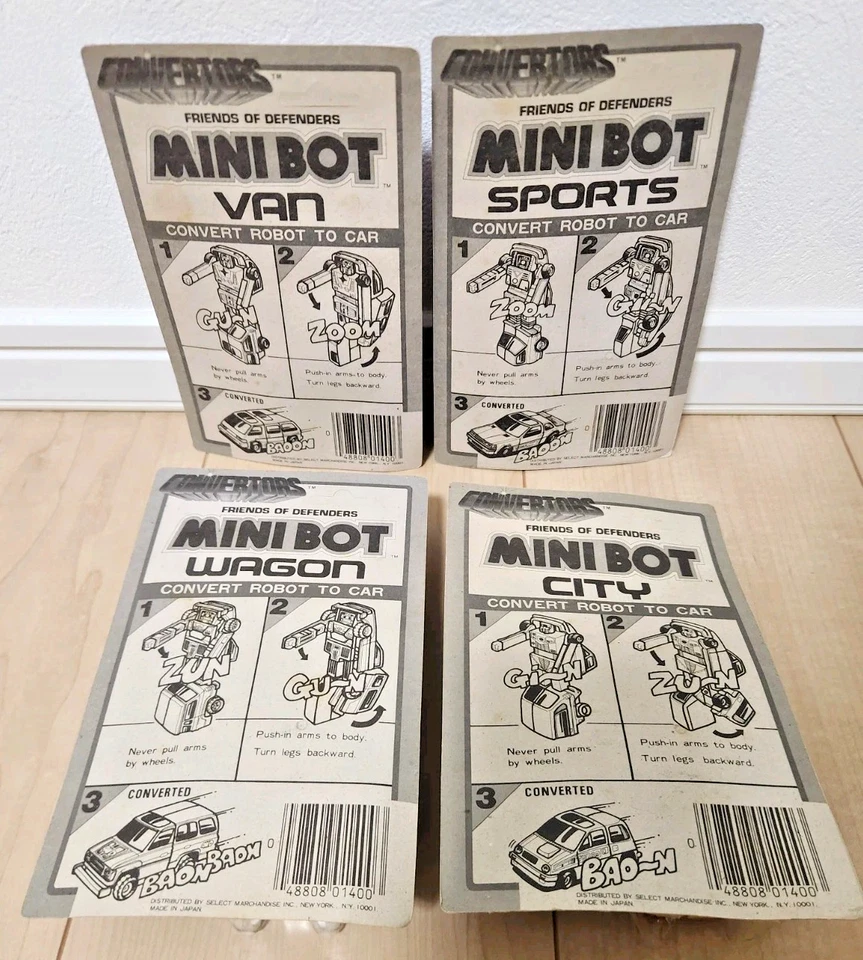 Vintage Convertors Mini Bot 1984 Lot of 4 MOC NEW GOBOTS / TRANSFORMERS Figure - Image 4 of 4