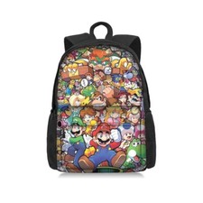 Anime Super Mario Backpack Student School Bag Cartoon Travel Shoulders Bag Gift