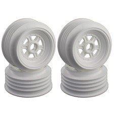 NEW DE Racing Gambler Front White Wheels 4 for 3/8" Bearing / Custom Works /