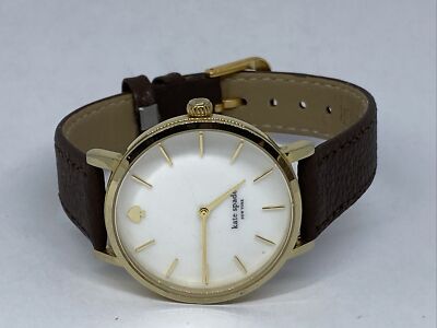 Kate Spade New York 0073 Women Brown Leather White Analog Dial Wrist Watch XX599 Amazon.com: kate spade new york Women main image 4