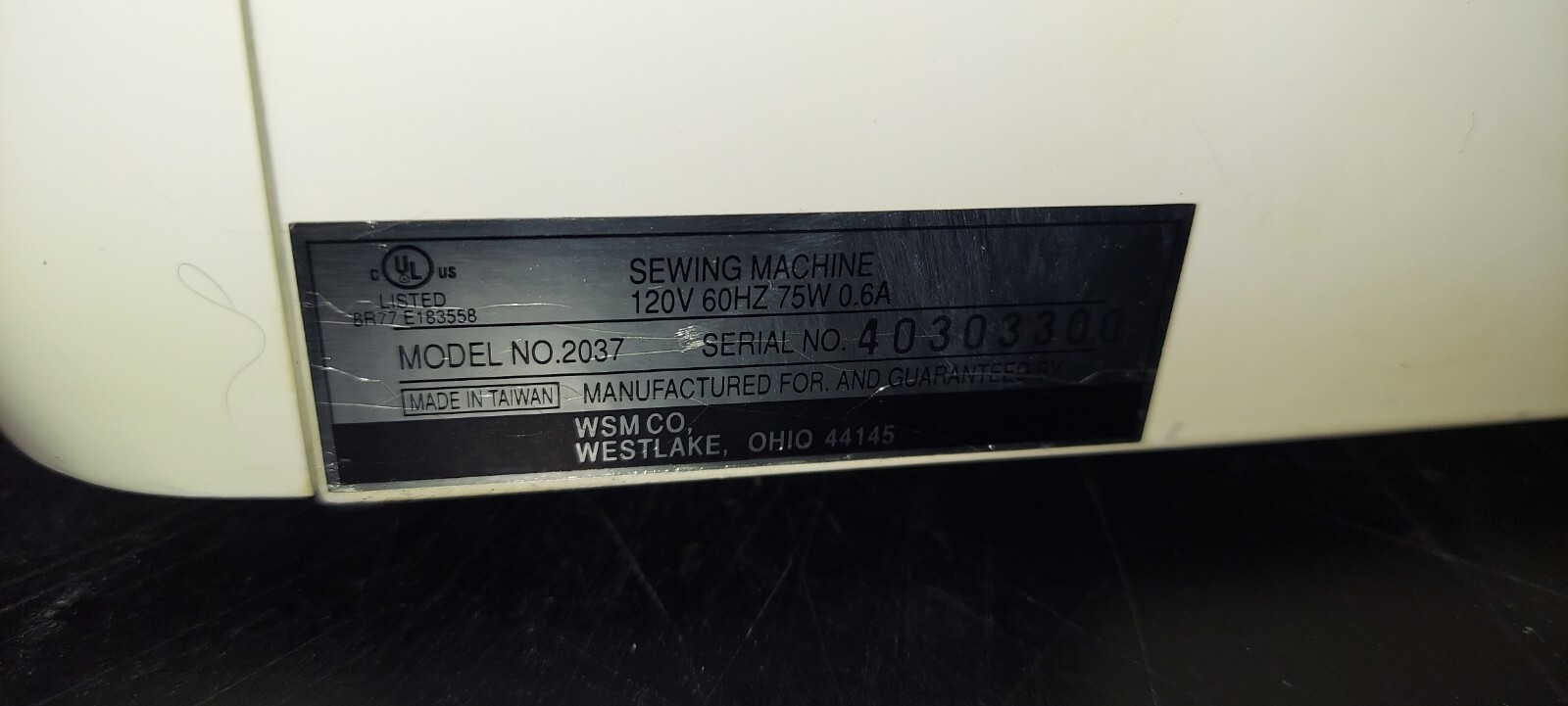 White 2037 Mechanical Sewing Machine for sale online eBay