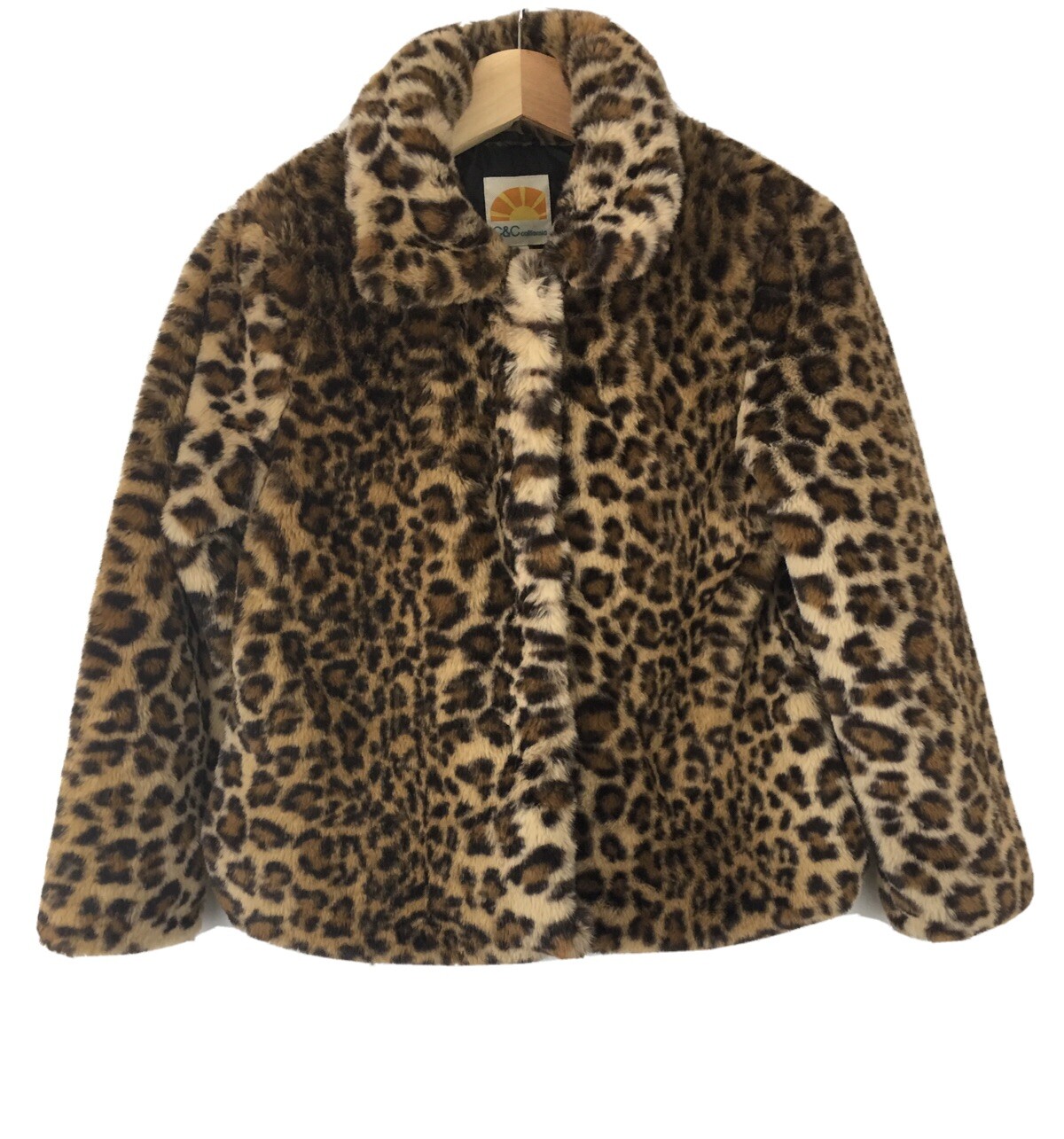 C\u0026C California Girl's Faux Fur Leopard 