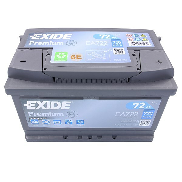 Batteria Auto Exide Premium Carbon Boost 72ah 720A 12V Bassa = 72ah VARTA - Miniatura 6